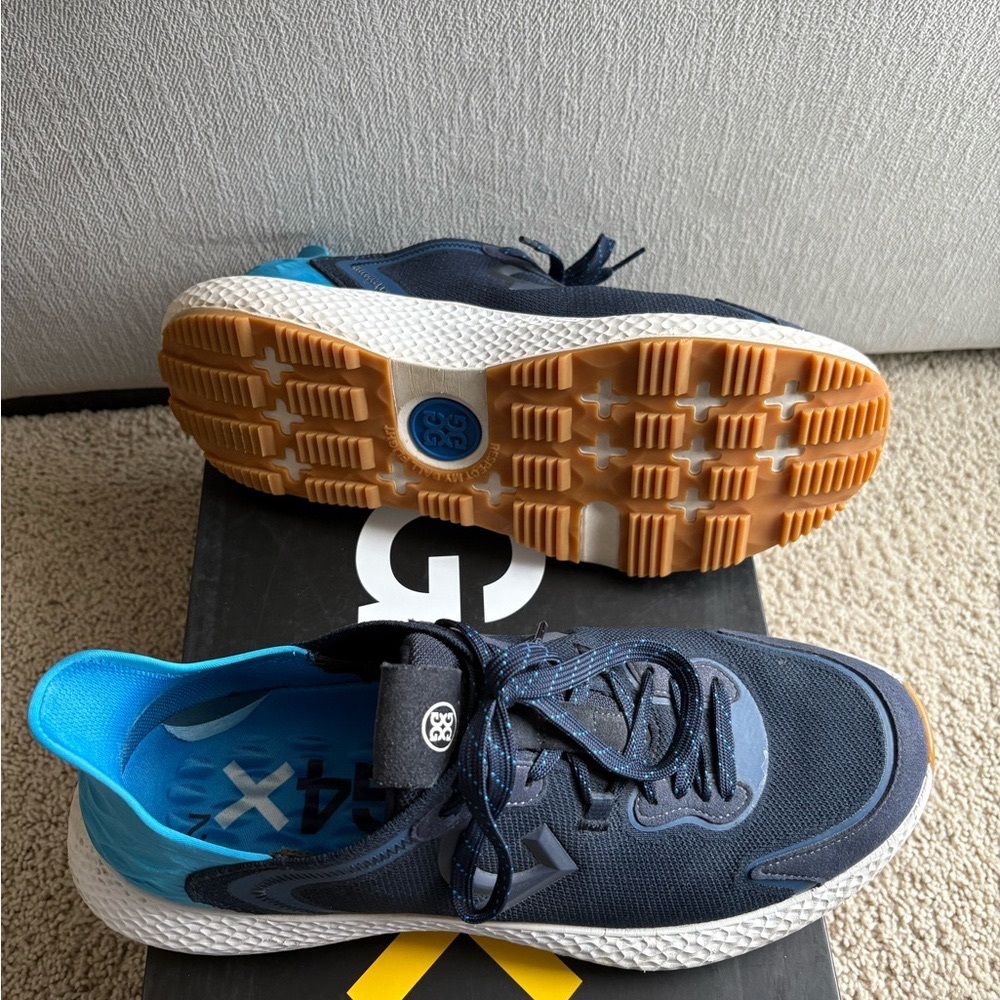 G/FORE Men's Black and Blue Golf Shoes